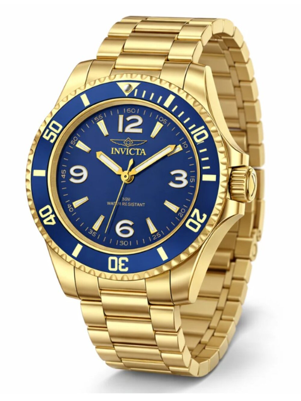 Invicta Rowan 69474 Men’s Gold Watch Blue Dial